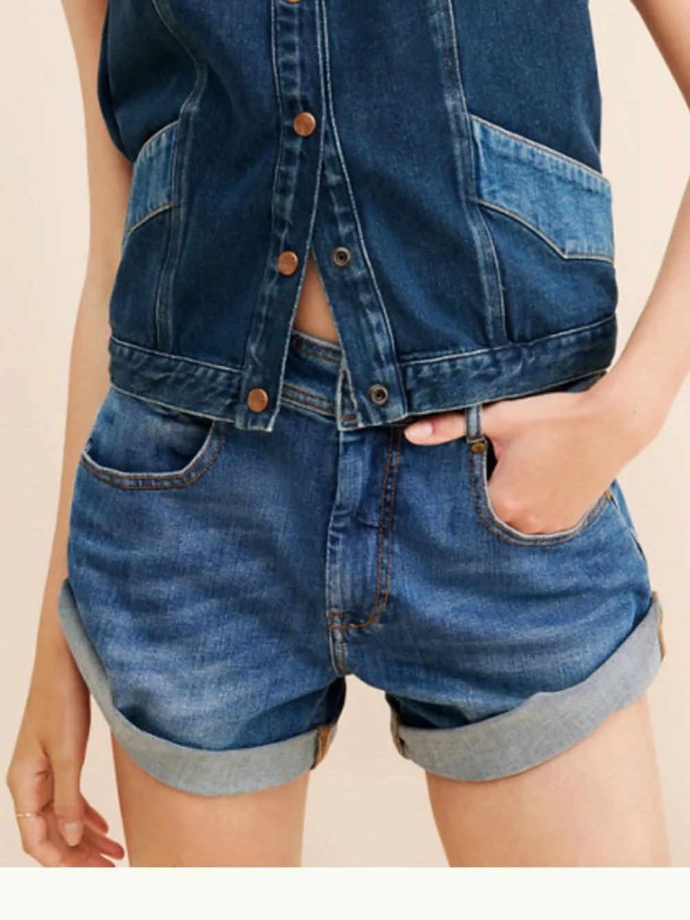 Pilcro Blue Denim Jean Shorts